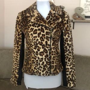 NWT leopard print coat